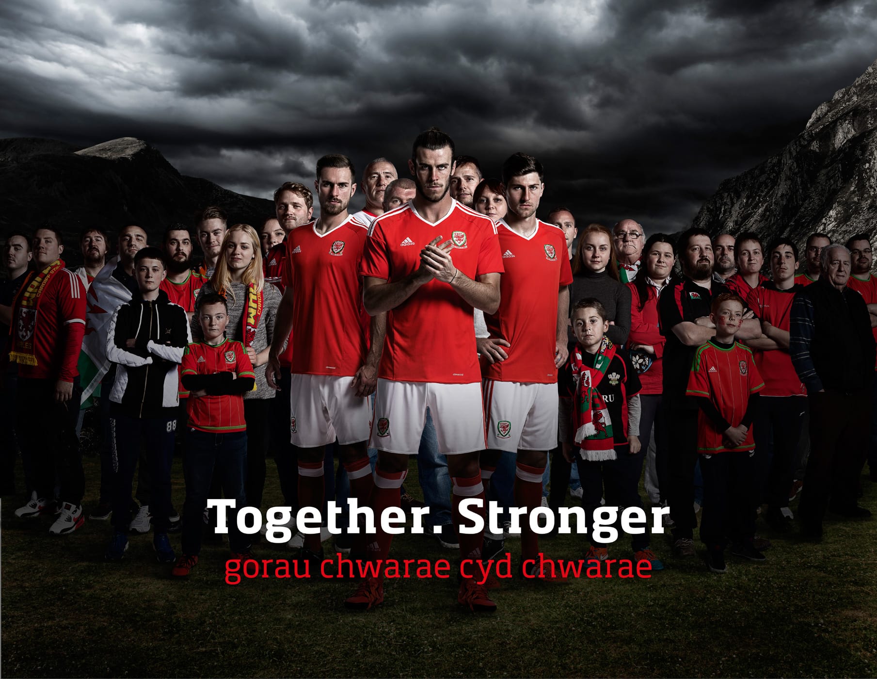 One of the Together Stronger layouts using the Football Fans retouching images